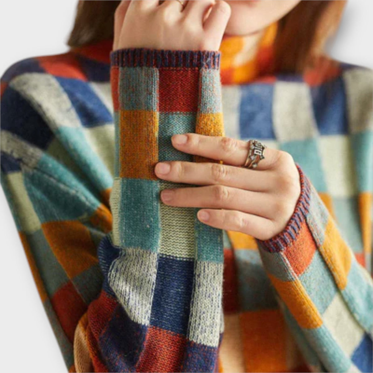 Erika – Suéter con motivo patchwork