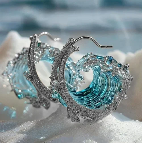Susana™ | Pendientes de Olas del Mar