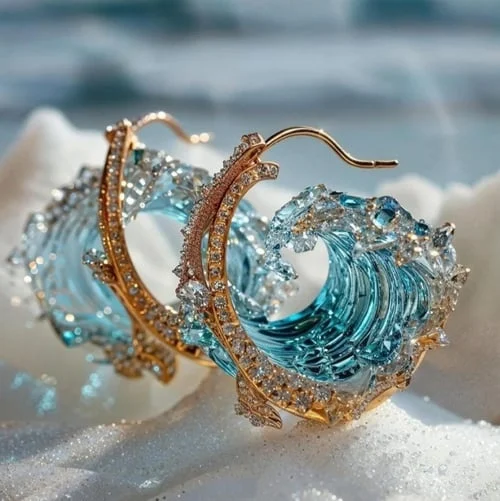 Susana™ | Pendientes de Olas del Mar