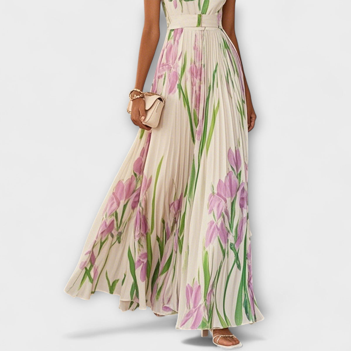 Vestidos maxi de chiffon con flores