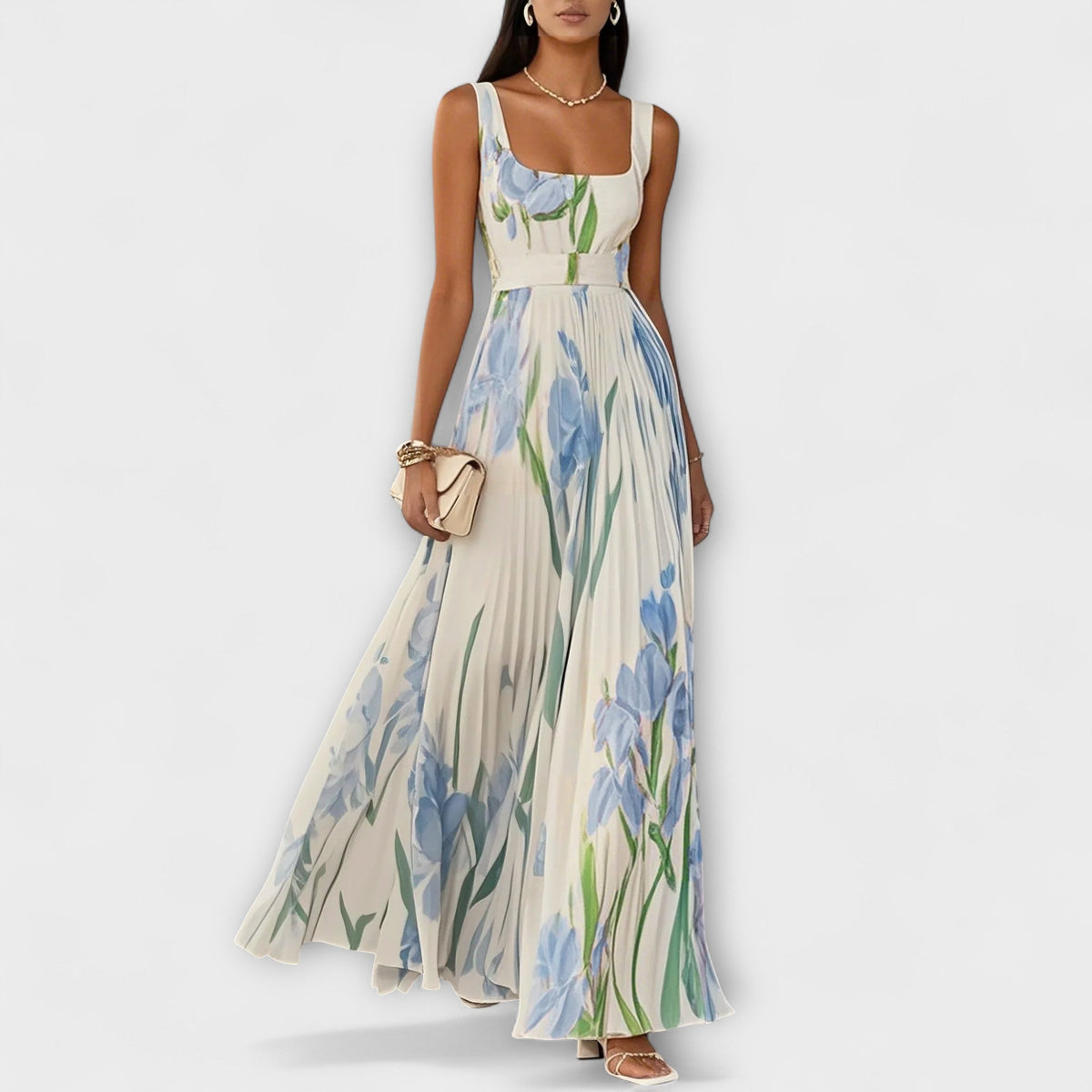 Vestidos maxi de chiffon con flores