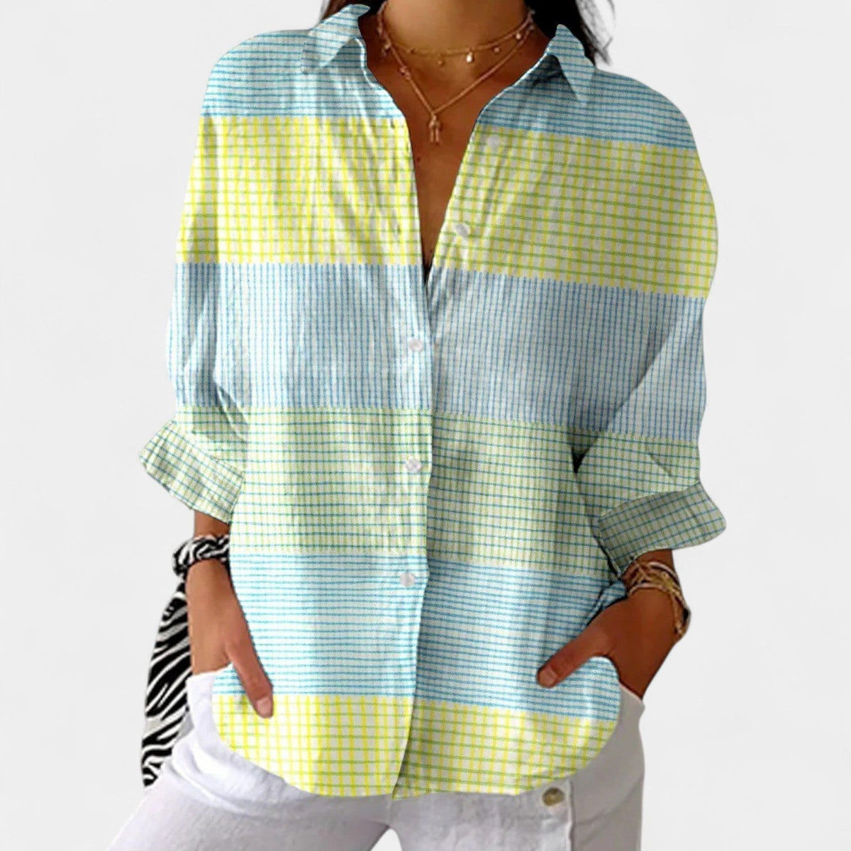 Nika – Blusa de verano con motivo vibrante