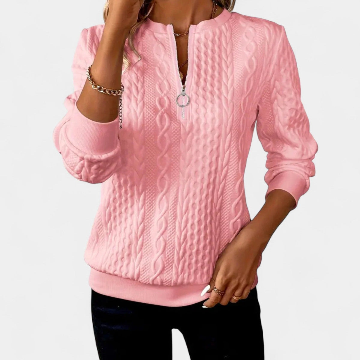 Kaja – Suéter con cremallera para un look moderno