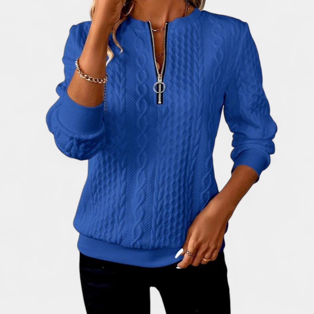 Kaja – Suéter con cremallera para un look moderno