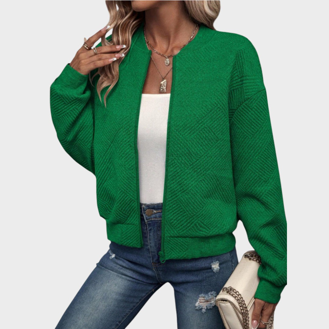 Delfina™ | Chaqueta Bomber con Cremallera