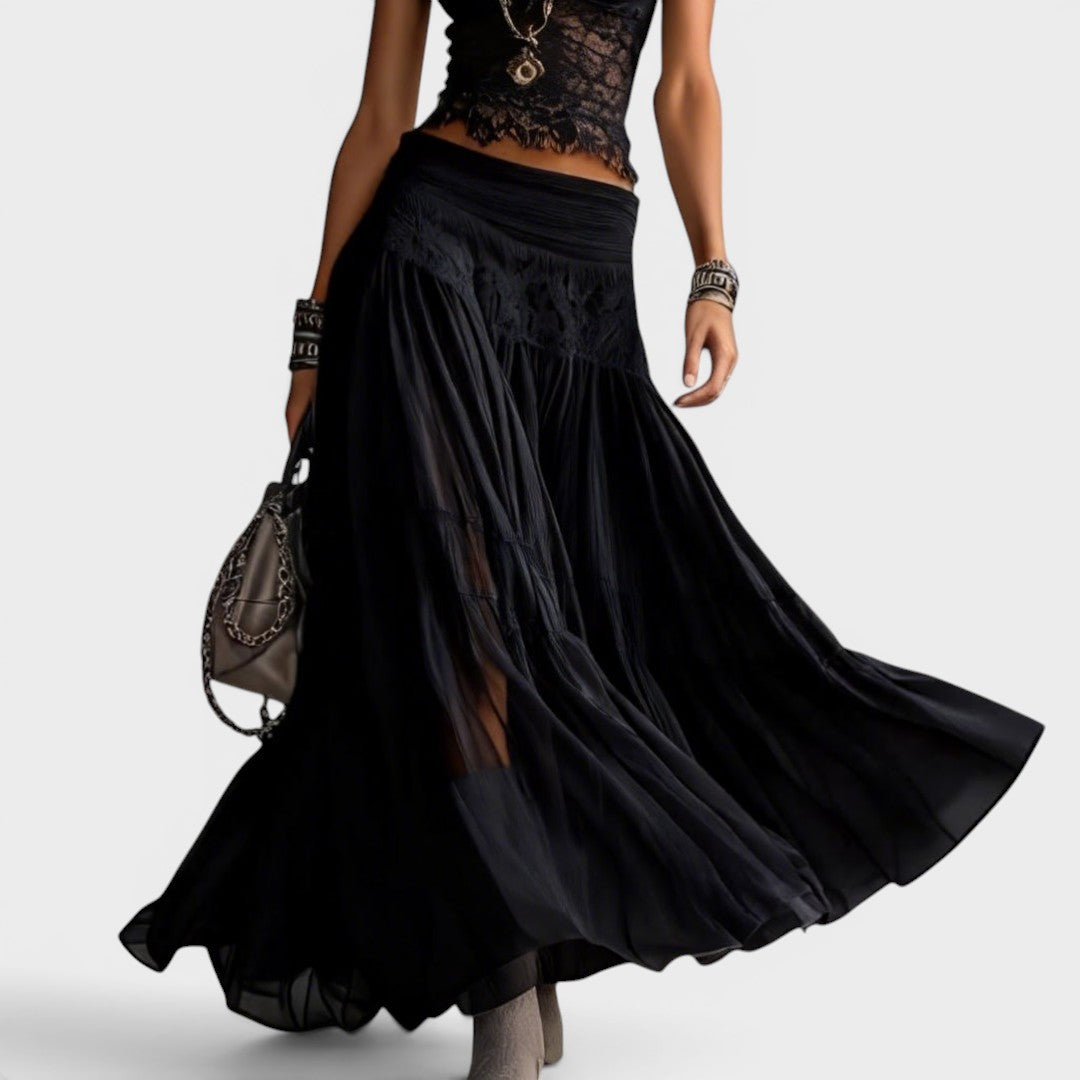 Rosina | Conjunto Completo con Falda Maxi Plisada