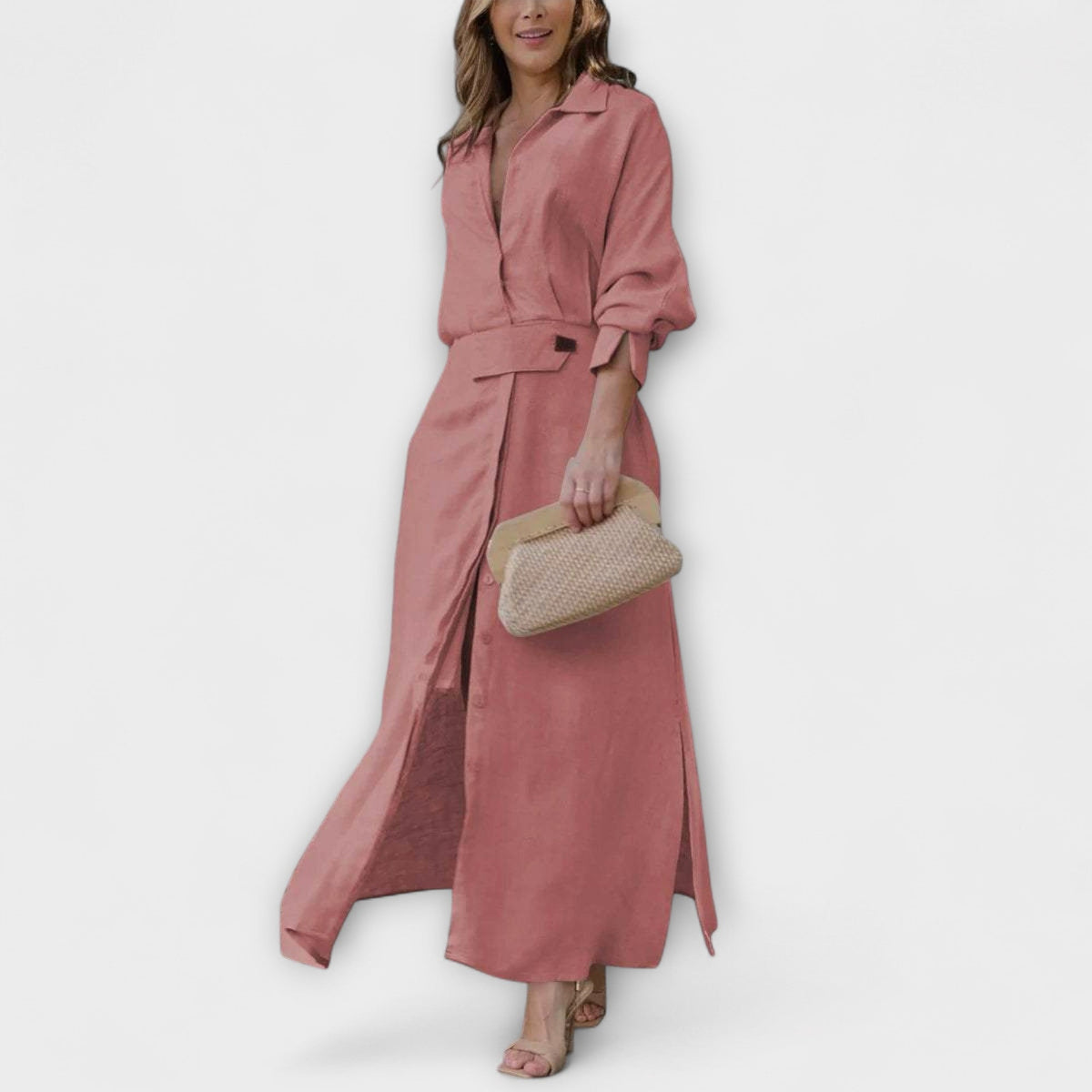 Jeannette - Vestido maxi con escote en V