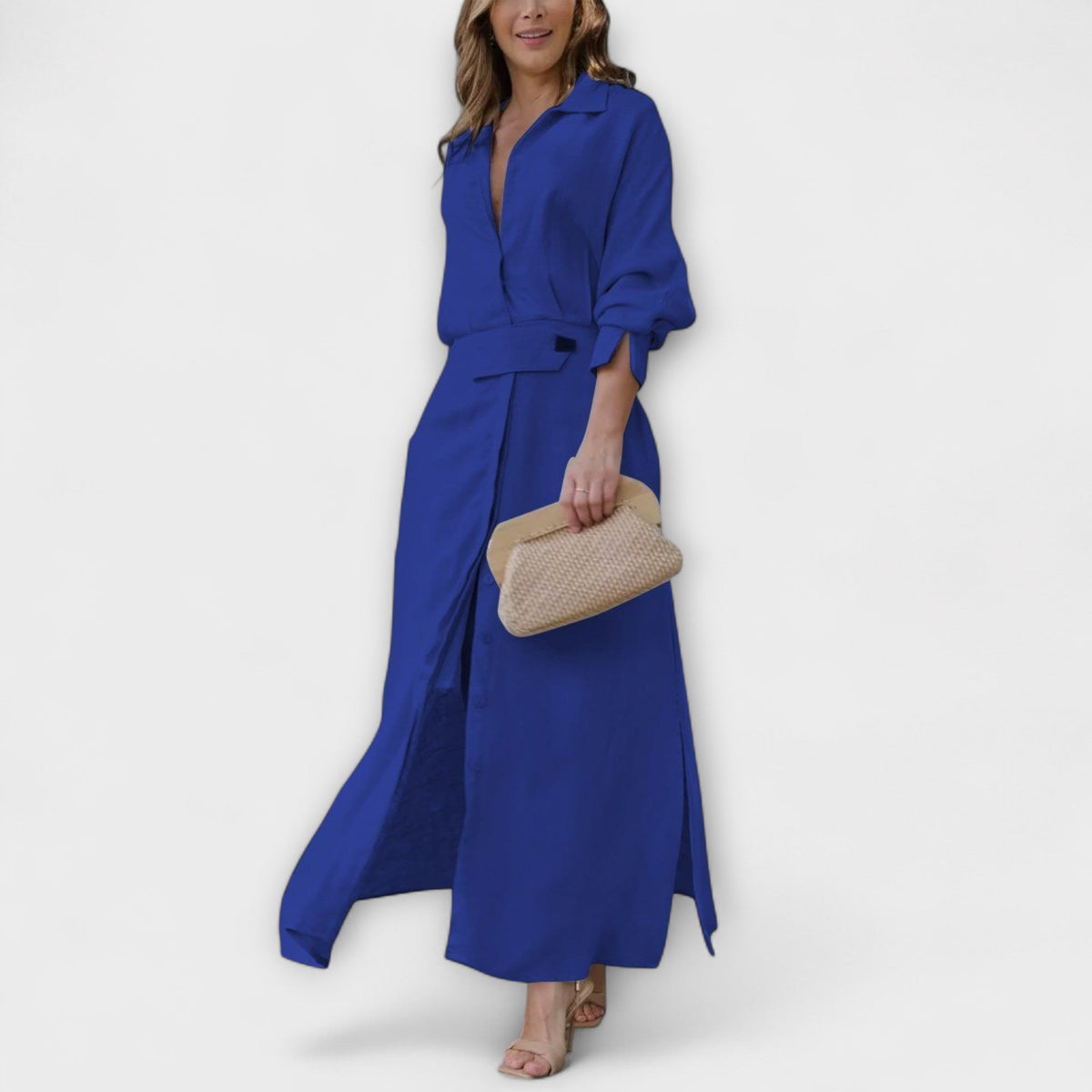 Jeannette - Vestido maxi con escote en V