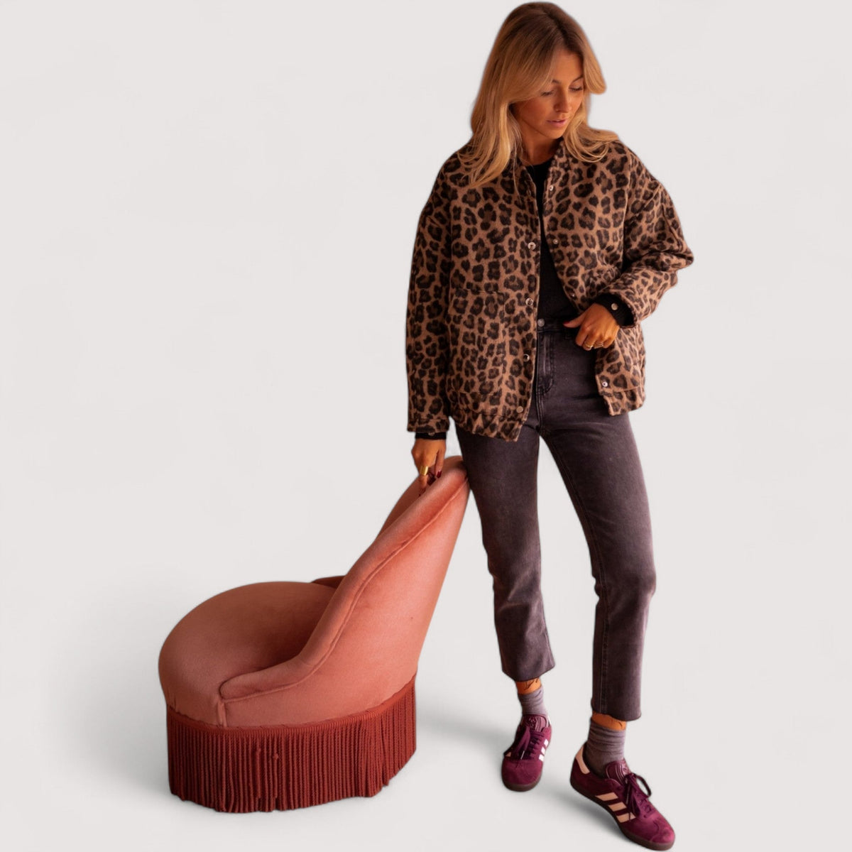 Paulina™ | Chaqueta de moda con estampado de leopardo