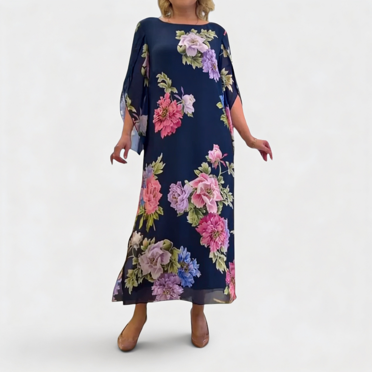 Chloé™ | Vestido largo floral elegante
