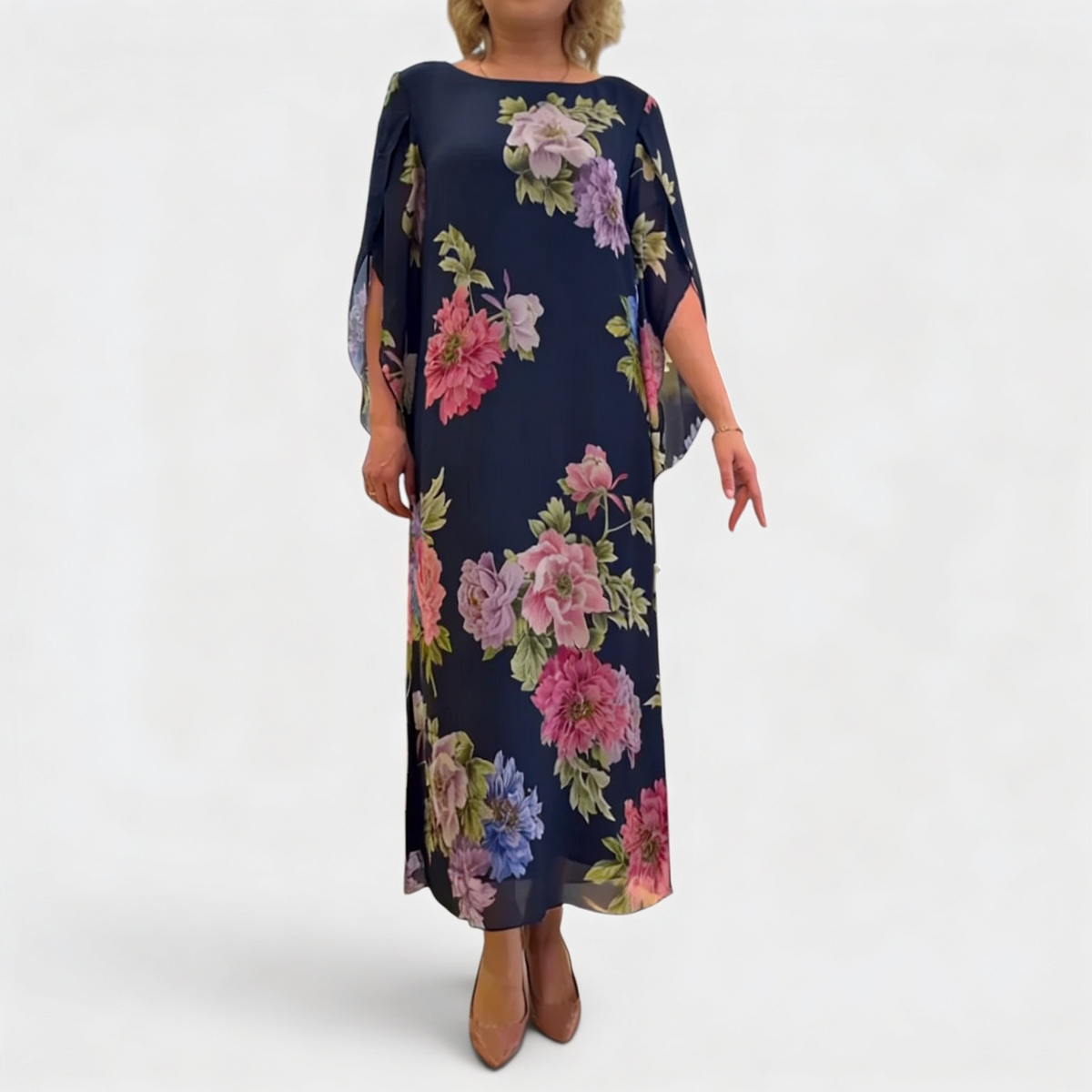 Chloé™ | Vestido largo floral elegante