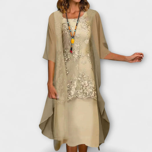 Danielle - Vestidos Elegantes de Chiffon de Dos Piezas