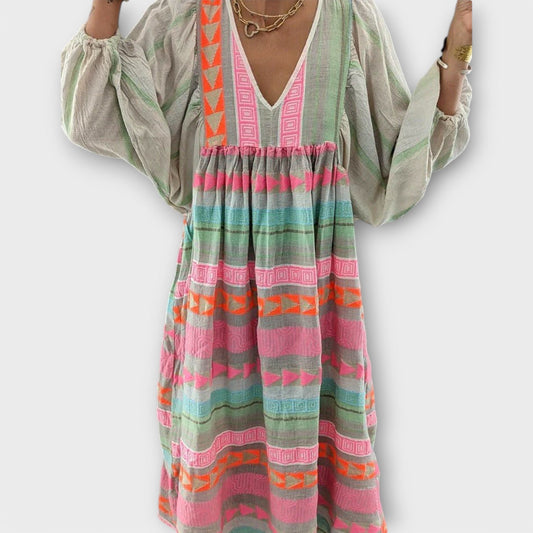 Vestido amplio vibrante Hermine