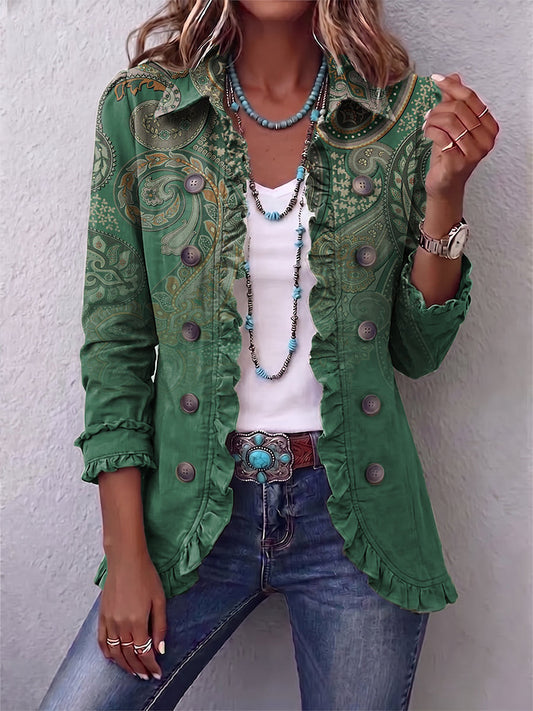 Daniela™ | Chaqueta Paisley con Volantes