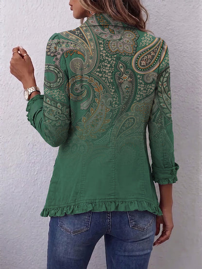 Daniela™ | Chaqueta Paisley con Volantes