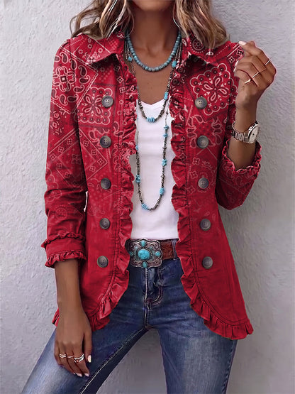 Beatriz™ | Chaqueta Paisley con Volantes