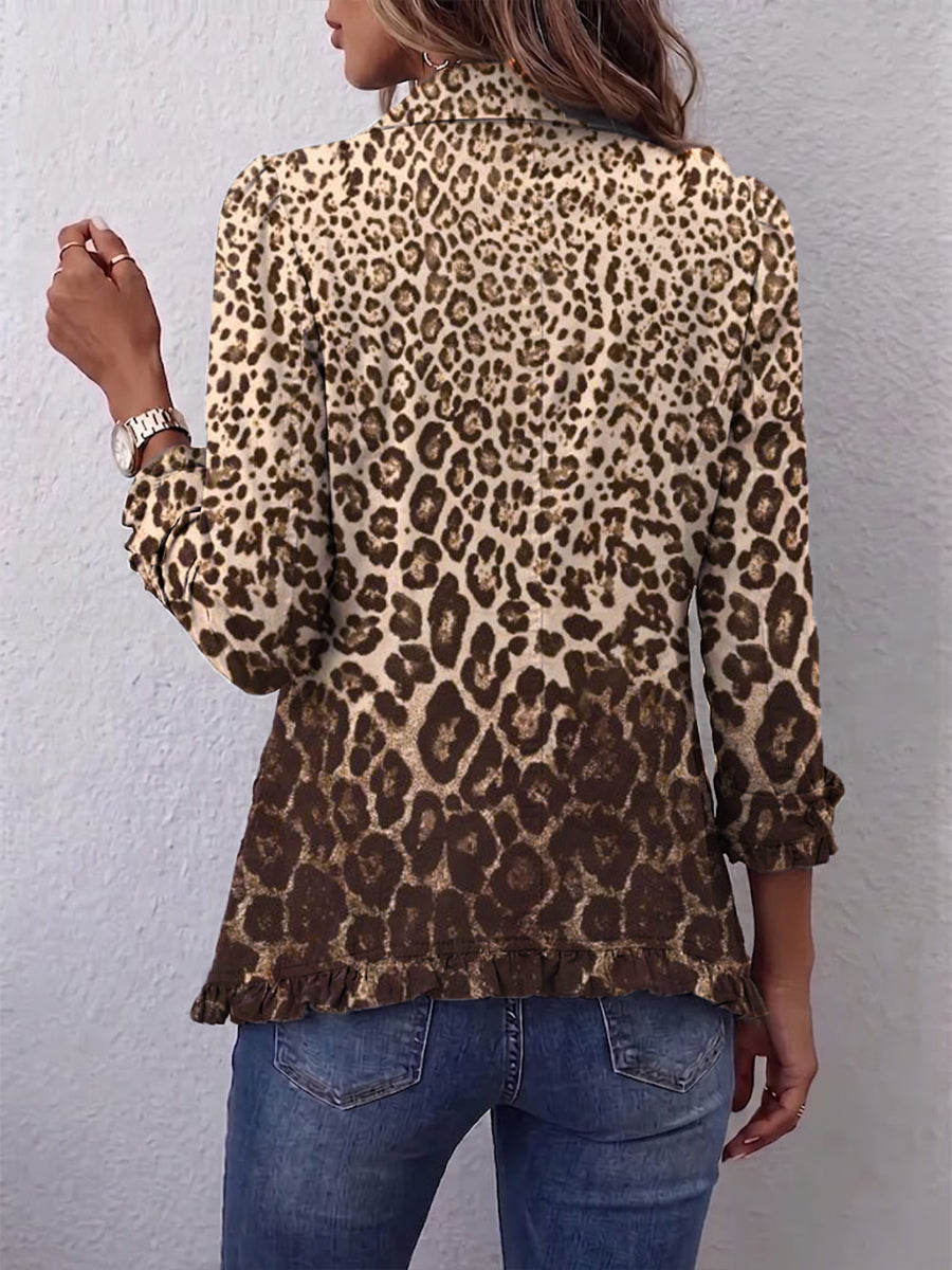 Rocío™ | Chaqueta de Leopardo con Volantes