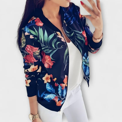 Lidia™ | Chaqueta bomber elegante con motivo floral