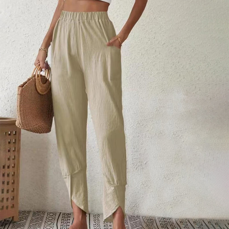Essari - Pantalones con Dobladillo Sin Acabado